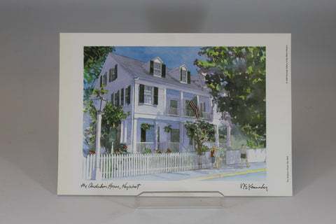 Audubon House Key West Florida Art Print Signed RE Kennedy 9 x 6.5" Vintage 1998
