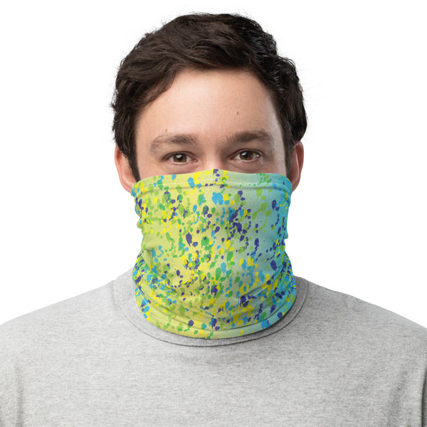 Mahi Print Neck Gaiter/Buff Dolphinfish Pattern