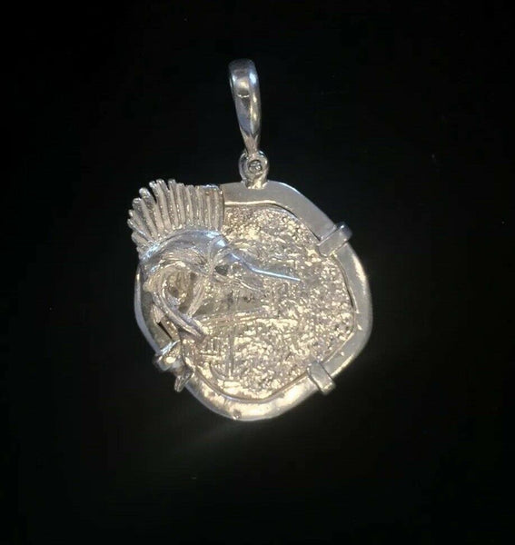 Atocha Silver Coin Pendant Large Men's Treasure Sailfish Marlin Reale Replica KW