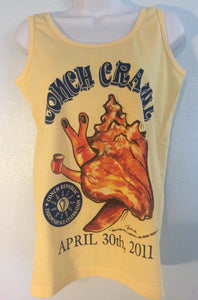 Conch Republic Independence Celebration Crawl Yellow Tank Top Key West 2011