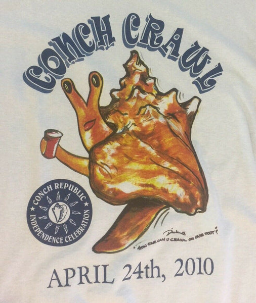 Conch Republic Independence Celebration Crawl Blue T Shirt Key West Florida 2010