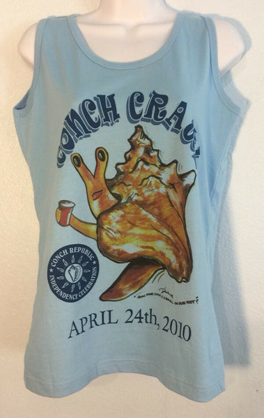 Conch Republic Independence Celebration Crawl 2010 Tank Top Blue Key West FL