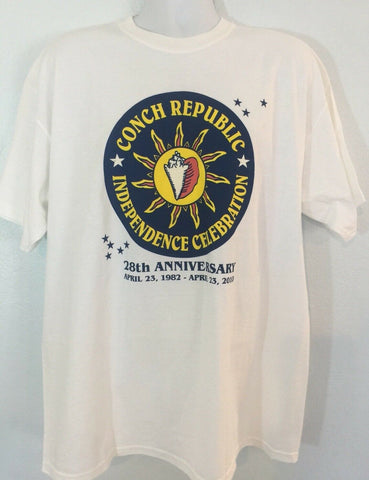 Conch Republic Independence Celebration 2010 Key West Florida T Shirt White