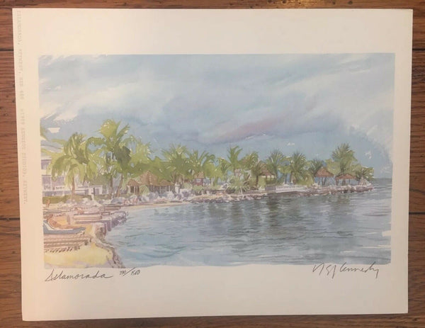 Robert Kennedy Studios Signed Numbered Vtg 1989  Islamorada Art Print Florida