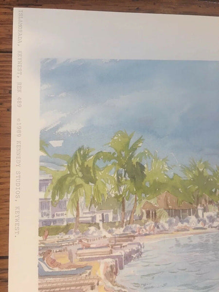 Robert Kennedy Studios Signed Numbered Vtg 1989  Islamorada Art Print Florida