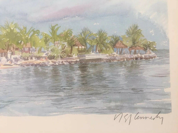 Robert Kennedy Studios Signed Numbered Vtg 1989  Islamorada Art Print Florida