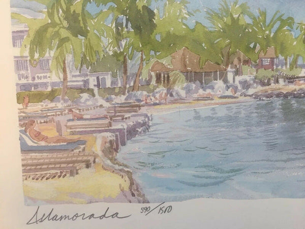 Robert Kennedy Studios Signed Numbered Vtg 1989  Islamorada Art Print Florida