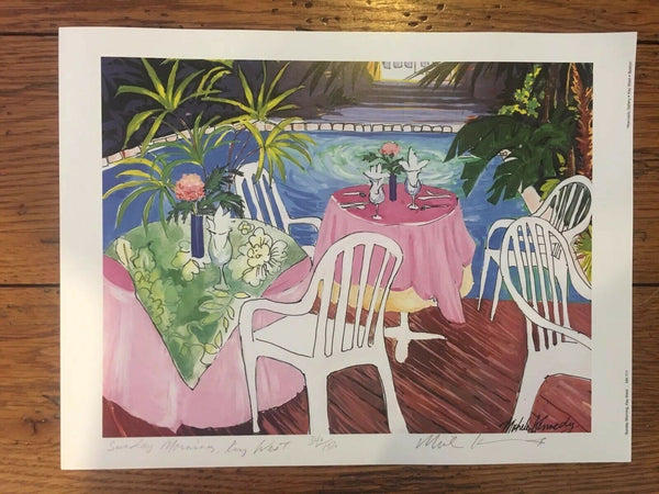 Sunday Morning, Key West Hand Signed & Numbered Art Print Michele Kennedy NOS