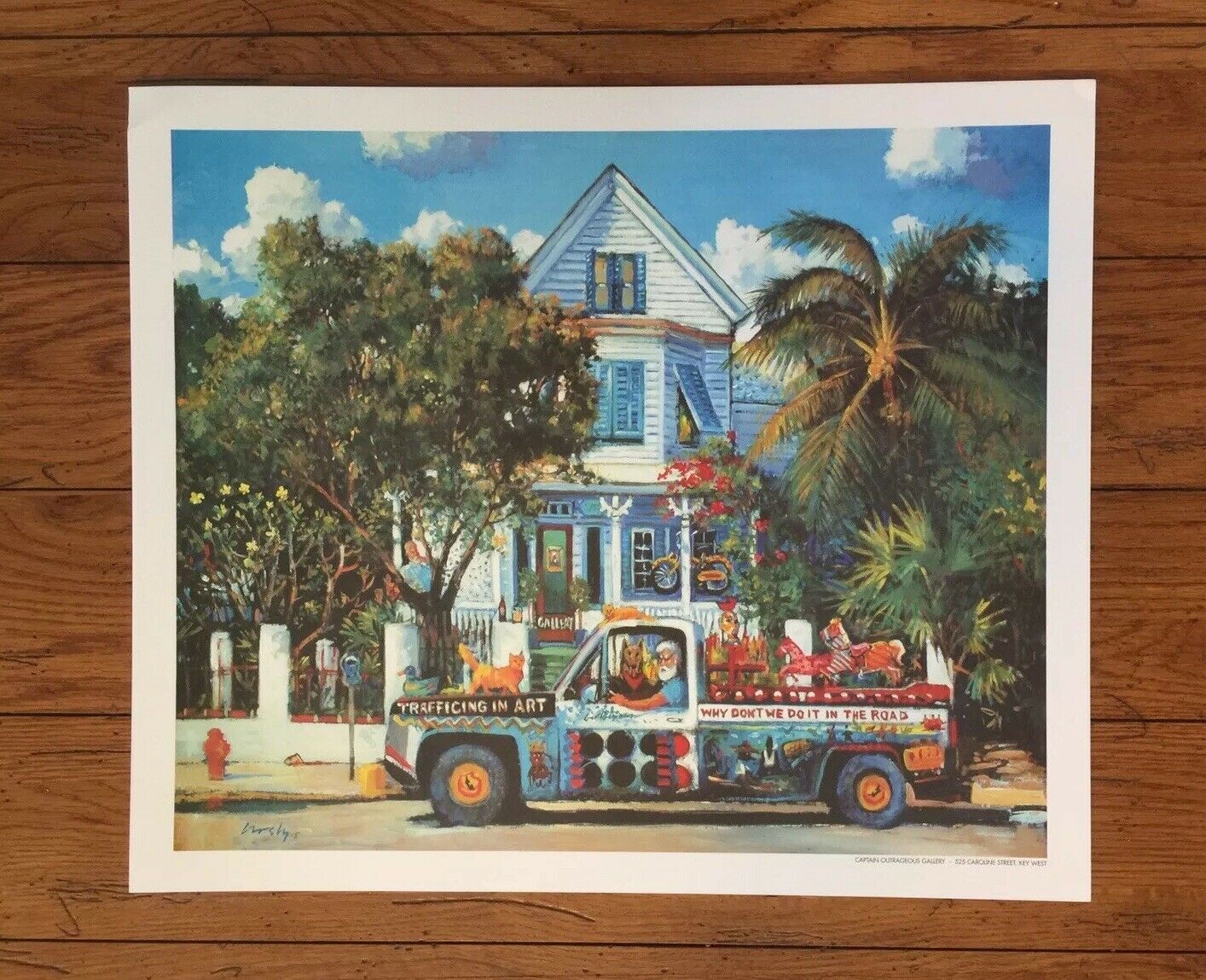 Captain Outrageous Old Town Key West Conch Print 22.5" x 19" Caroline Street