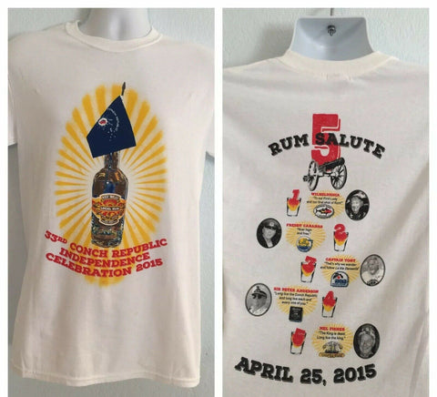 Conch Republic Independence Celebration Key West Florida 2015 Rum T Shirt 2XL