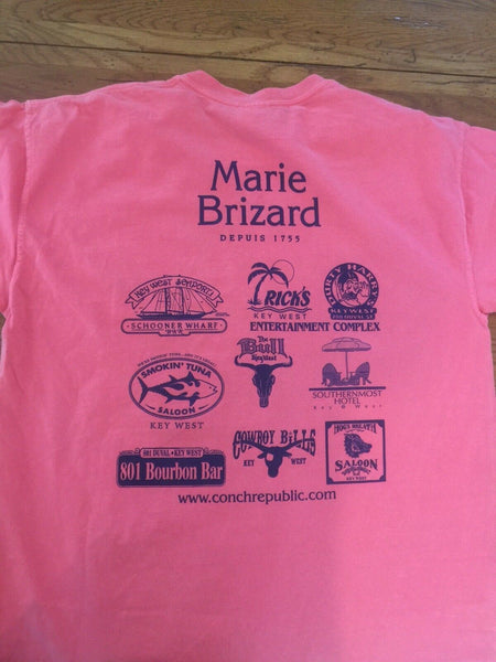 Conch Republic Independence Celebration Crawl Coral Pink T Shirt 2012 Key West