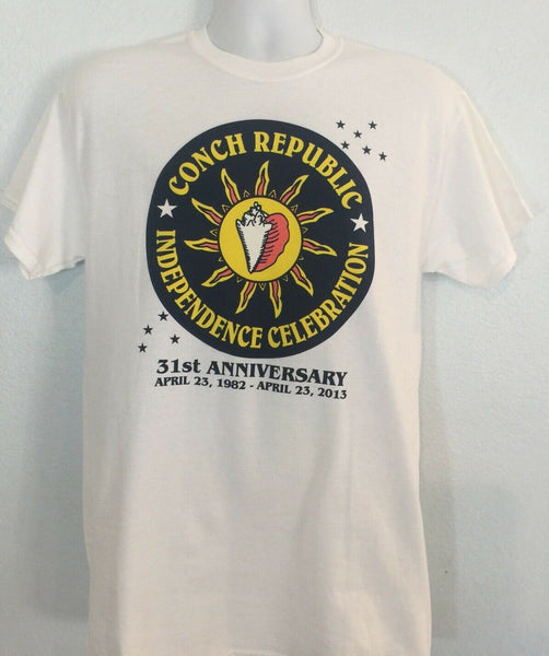 Conch Republic Independence Celebration 2013 T Shirt Key West Florida White