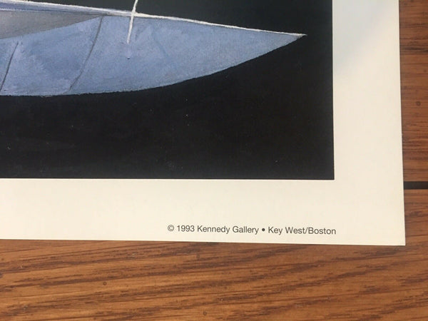 Racing with the Moon Signed Numbered Art Print R E Kennedy 1993 9.5 x 12.5"
