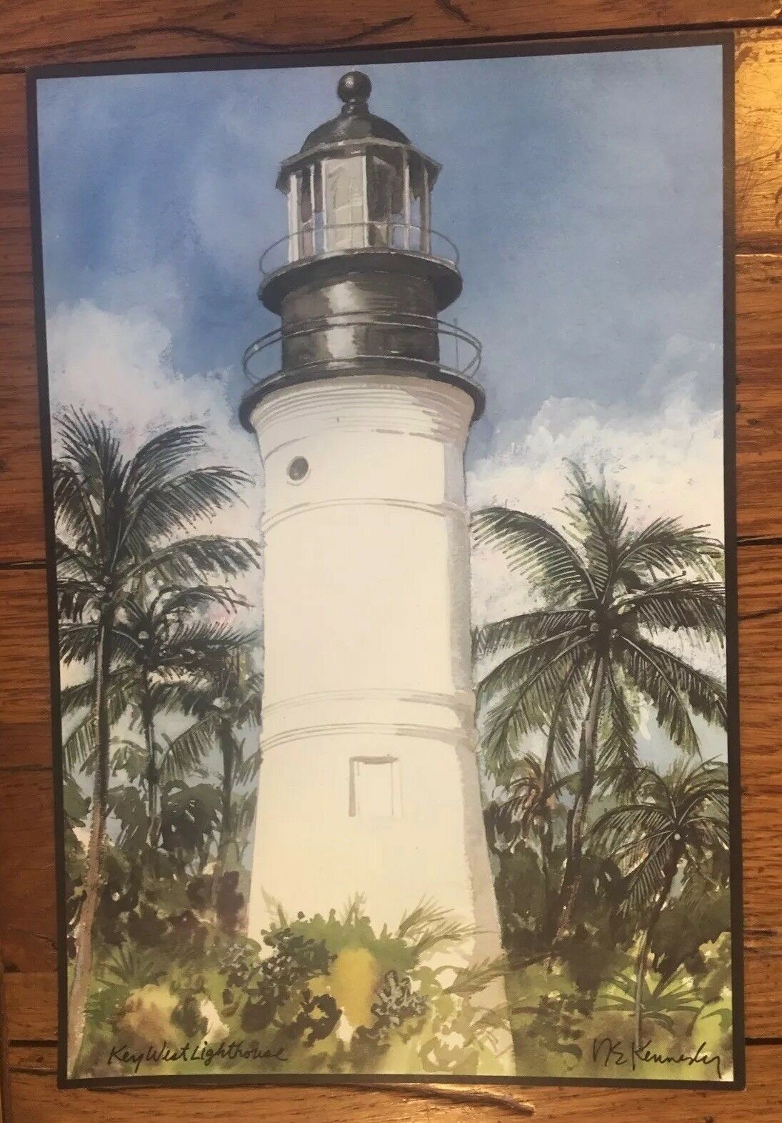 Key West Lighthouse Robert E Kennedy Studios Key West Art Print 7.5 x 11"