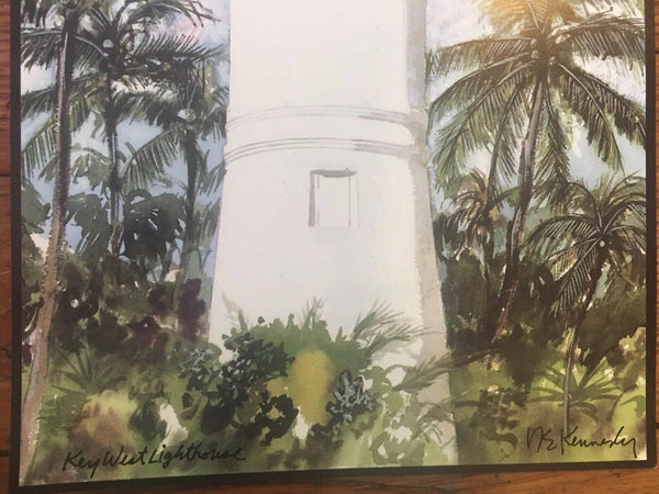 Key West Lighthouse Robert E Kennedy Studios Key West Art Print 7.5 x 11"