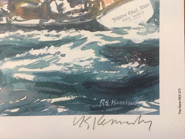 Fort Lauderdale to Key West Race Signed Numbered Robert Kennedy Print 1992 Sail