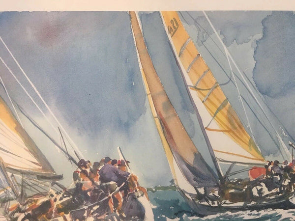 Fort Lauderdale to Key West Race Signed Numbered Robert Kennedy Print 1992 Sail
