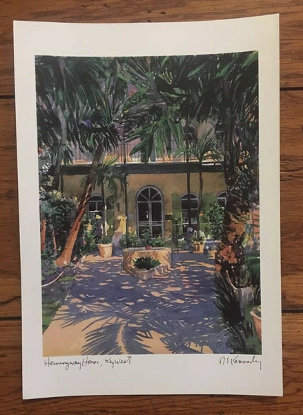 Hemingway House, Key West Robert E. Kennedy Art Print 6" x 9" Vintage NOS 1991