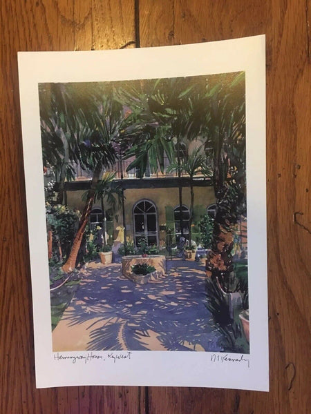 Hemingway House, Key West Robert E. Kennedy Art Print 6" x 9" Vintage NOS 1991