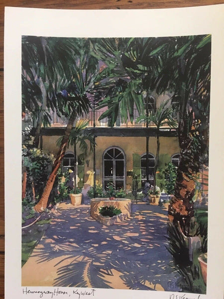 Hemingway House, Key West Robert E. Kennedy Art Print 6" x 9" Vintage NOS 1991