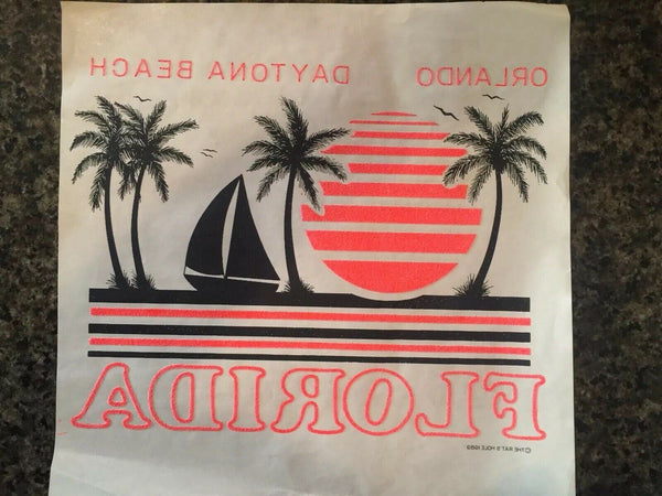 Vintage Rat's Hole T Shirt Iron On Transfer Sparkle 1989 Orlando Daytona Beach