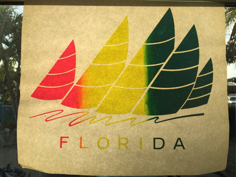 Vintage Rat's HoleT Shirt Iron On Heat Transfer Sparkle '80s Florida Sailboats