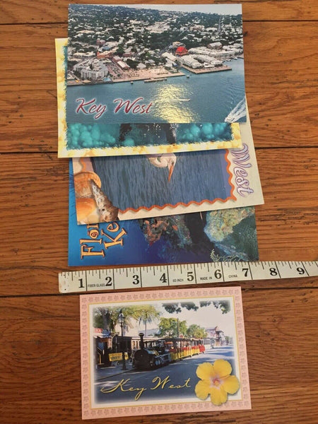 Lot of 5 New Key West Florida Keys Post Cards Conch Train Duval Street Dolphin