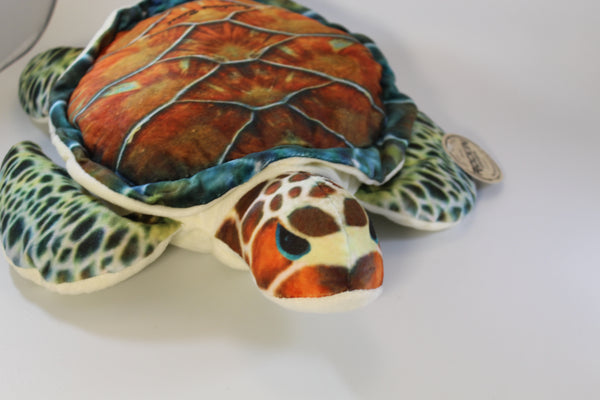 Realistic Sea Turtle Plush Toy Sombrero Beach Marathon Florida Keys 14" Cuddly