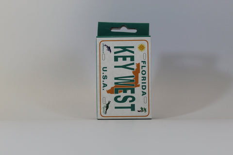 Key West Florida License Plate Plastic Coated Souvenir Playing Cards Deck