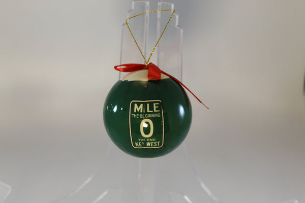 Key West Florida Mile Marker 0 Souvenir Christmas Ball Ornament