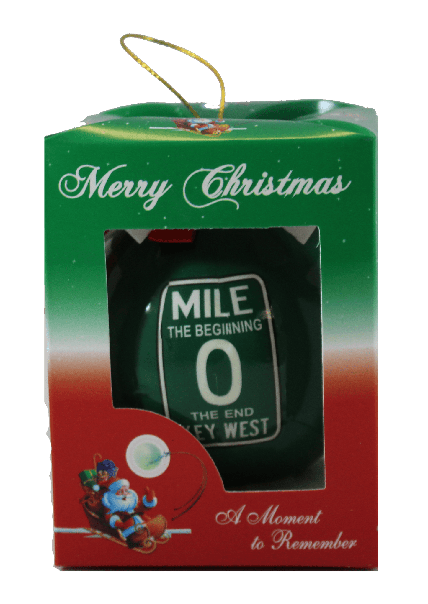 Key West Florida Mile Marker 0 Souvenir Christmas Ball Ornament