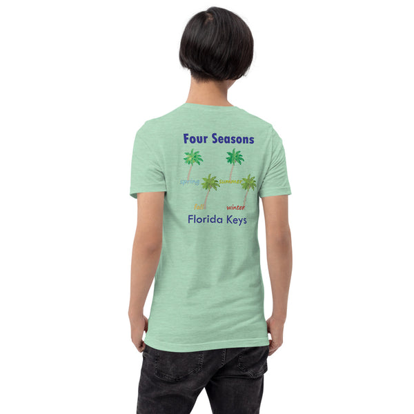 Florida Keys Four Seasons Coconut Palm Tee Shirt T-Shirt Key West