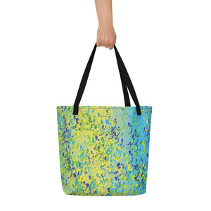Mahi Print Beach and Boat Tote Bag