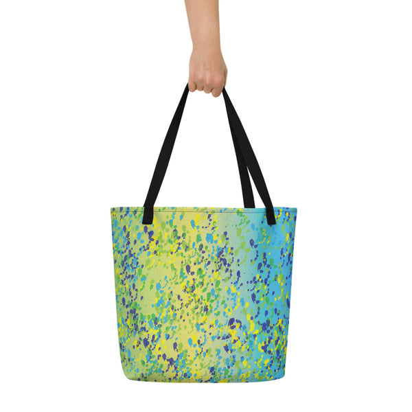 Mahi Print Beach and Boat Tote Bag