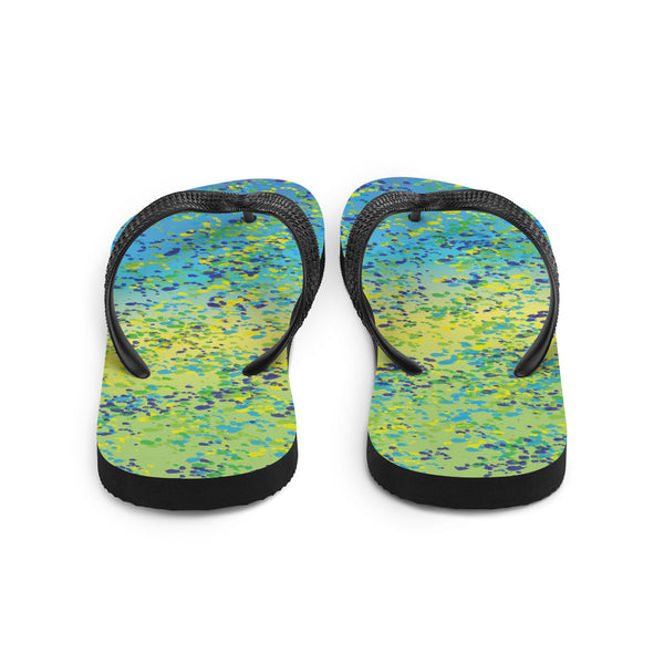 Mahi Print Flip-Flops Dolphinfish Fish Skin