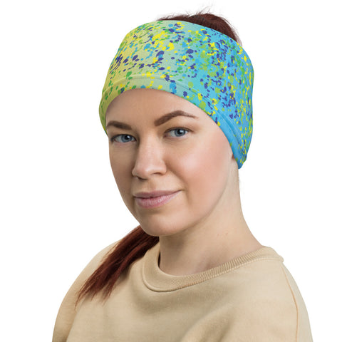 Mahi Print Headband/Neck Gaiter Fish Skin Pattern