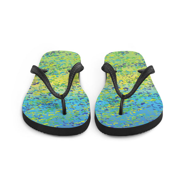 Mahi Print Flip-Flops Dolphinfish Fish Skin