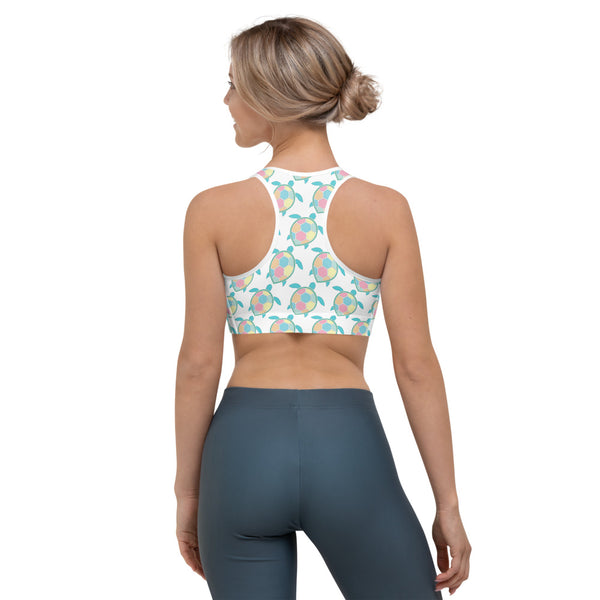 Sea Turtle Print Sports bra