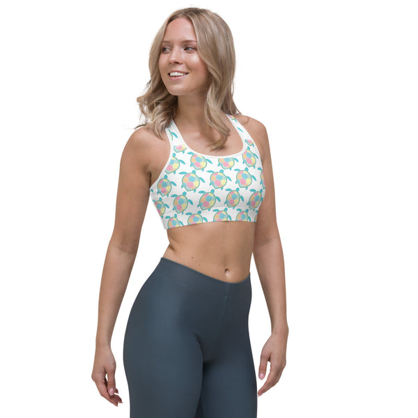 Sea Turtle Print Sports bra