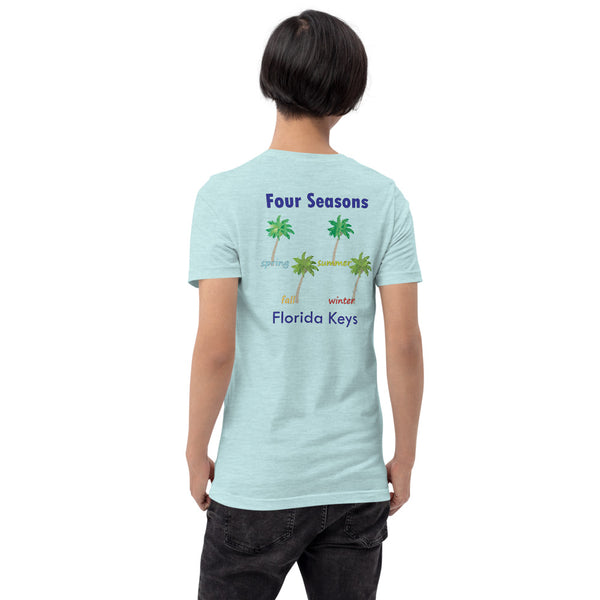 Florida Keys Four Seasons Coconut Palm Tee Shirt T-Shirt Key West 