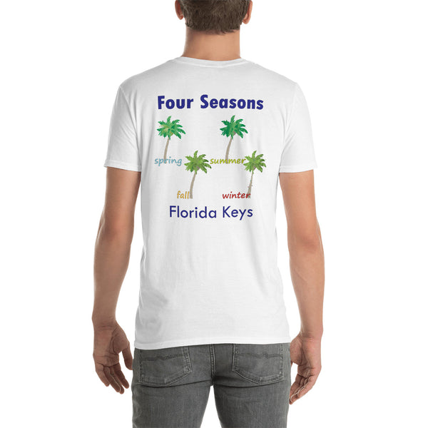 Florida Keys Four Seasons Coconut Palm Tee Shirt T-Shirt Key West