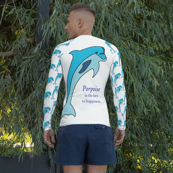 Porpoise Print Dolphin Happy Rash Guard 