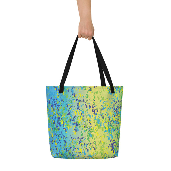 Mahi Print Beach and Boat Tote Bag