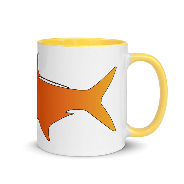 Sunset Tarpon Coffee Mug with Yellow Interior Vibrant Saltwater Species Fish