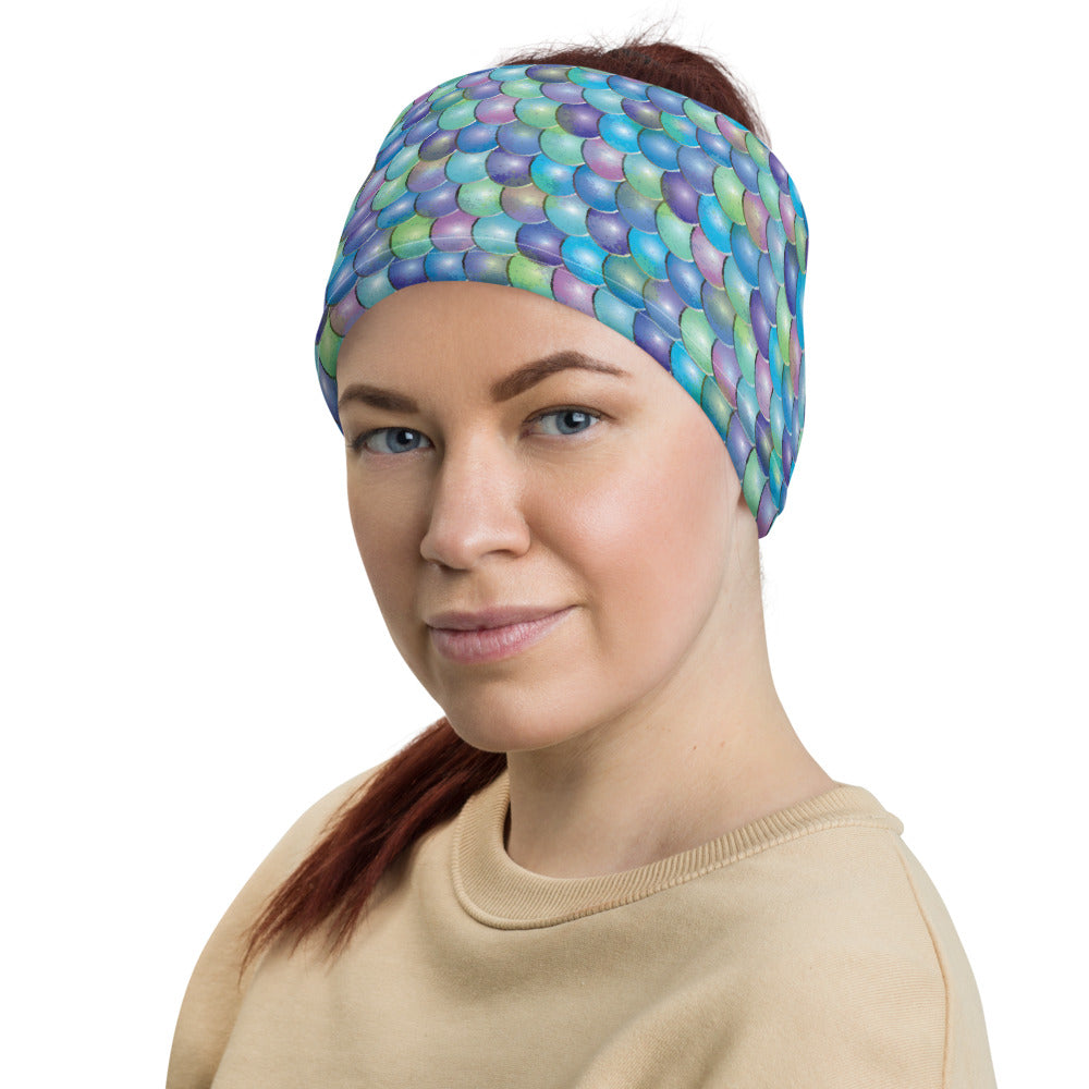 Mermaid Headband, Buff, Neck Gaiter Combo