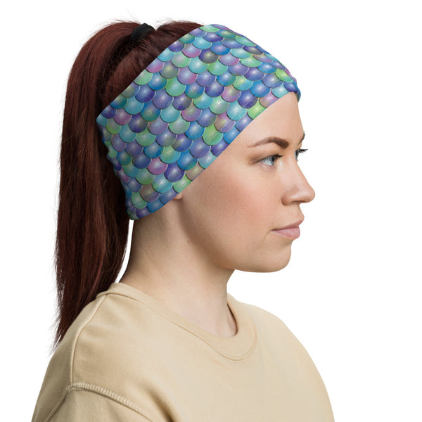 Mermaid Headband, Buff, Neck Gaiter Combo