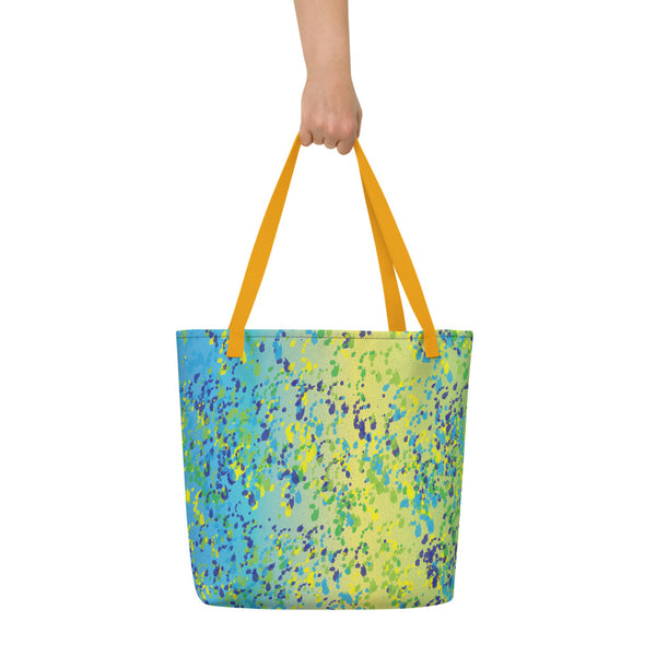 Mahi Print Beach and Boat Tote Bag