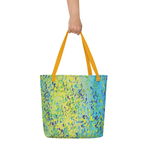 Mahi Print Beach and Boat Tote Bag