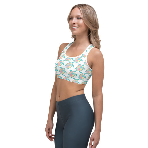 Sea Turtle Print Sports bra