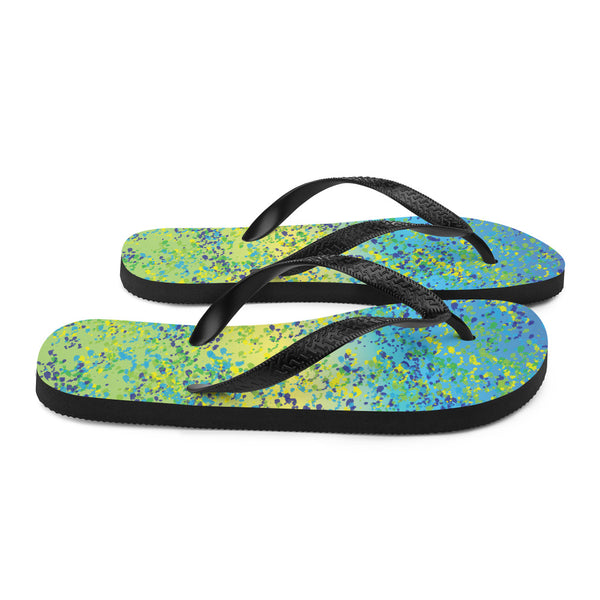 Mahi Print Flip-Flops Dolphinfish Fish Skin